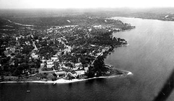 Ariel view of Valparaiso, Florida in 1949